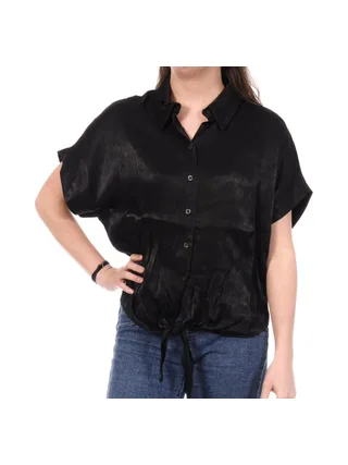 Chemise Satin Noir Femme An'ge Kaory 1