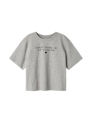 T-shirt Gris Fille Name it Fostinna 1