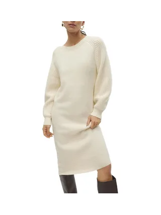 Robe Pull Blanc Femme Vero Moda Enya 1