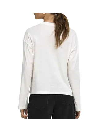 T-Shirt Manches Longues Blanc Femme Only Happy 2