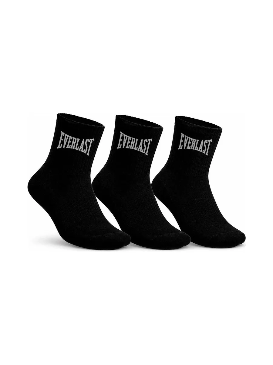 Lot de 6 Paires de chaussettes Noires Homme Everlast EL062 3