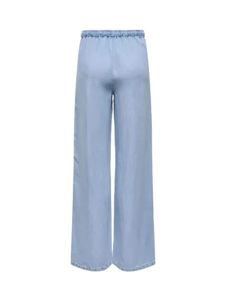Pantalon Bleu Femme JDY Mira Mw Wide String 3