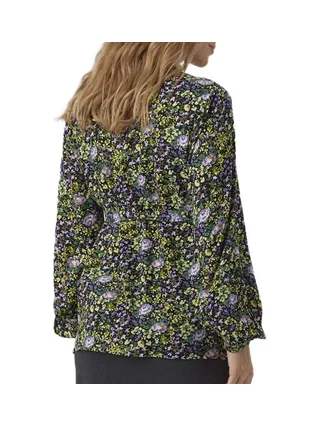 Blouse Noir/Jaune Femme Mamalicious Lia 2
