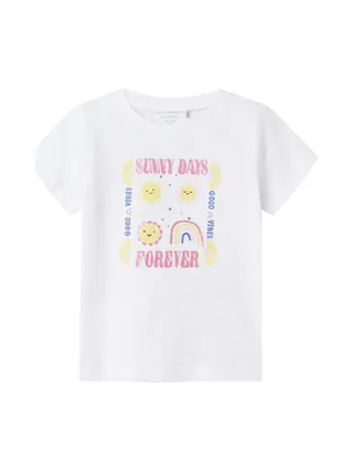 T-shirt Blanc Fille Name It Jeanette 1