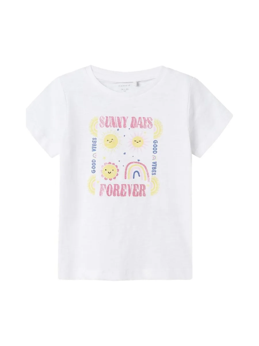 T-shirt Blanc Fille Name It Jeanette 2