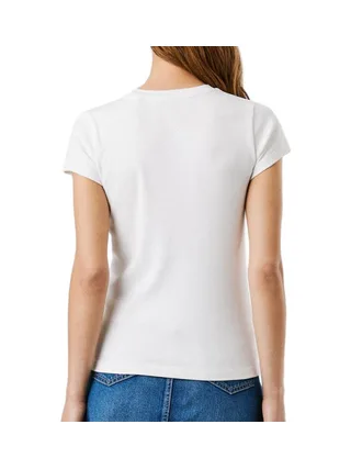 T-Shirt Blanc Femme Pepe jeans PL506037 2
