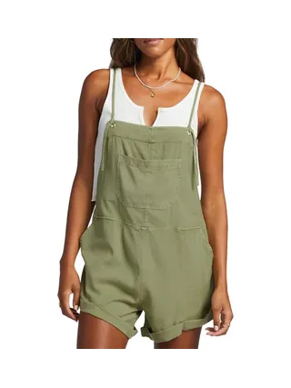 Combishort Kaki Femme Billabong Wild Pursuit Overall 1
