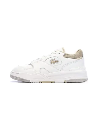 Baskets Blanc/Camel Femme Lacoste Lineshot 1