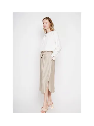 Blouse col tunisien boutonné devant à manche longues 4