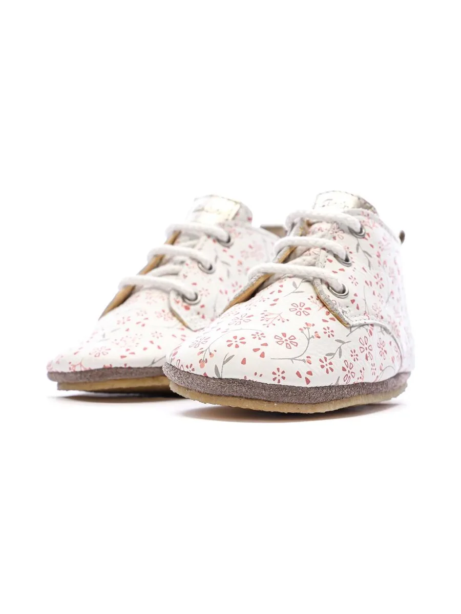Chaussons Blanc à Fleurs Fille Aster Layas 7