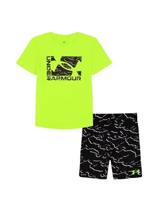 Ensemble Jaune/Noir Garçon Under Armour Tech Printed 1