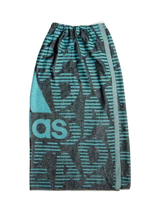 Serviette Turquoise/Noir Homme Adidas Wrap Towel 1