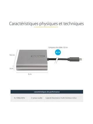 Adattatore USB-C a HDMI x4 1080p 60Hz 6