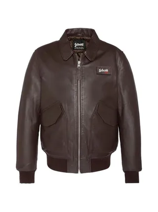 Blouson cuir Marron Homme Schott LCJET 1
