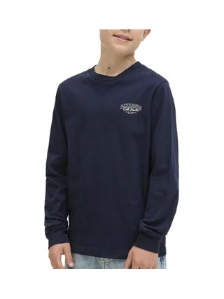 T-Shirt Manches Longues Marine Garçon Jack & Jones Makoto 1