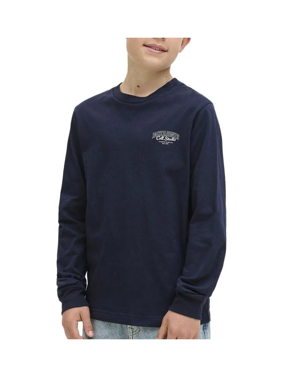 T-Shirt Manches Longues Marine Garçon Jack & Jones Makoto 2