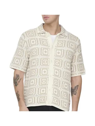 Chemise à Maille Ecru Homme Only & Sons Bart RLX 5 SS 1