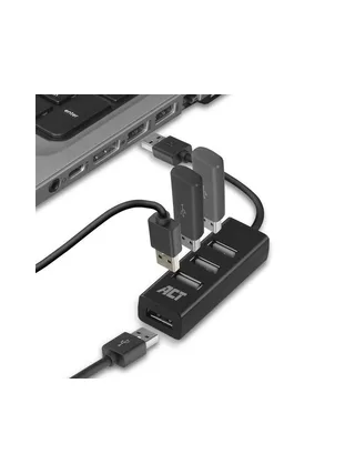 USB 2.0 Hub mini 4 port black 3