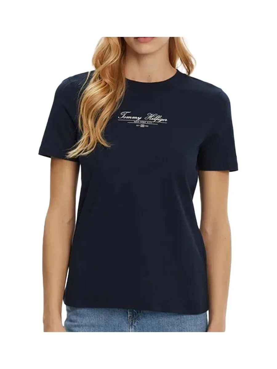 T-Shirt Marine Femme Tommy Hilfiger Reg 1