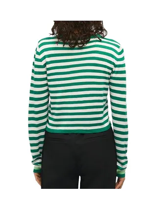 Pull Beige/Vert Femme Object Cropped 2