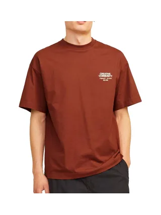T-Shirt Rouge Homme Jack & Jones Noho 1