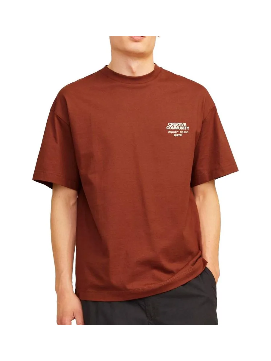 T-Shirt Rouge Homme Jack & Jones Noho 2