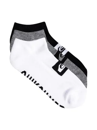 x3 Chaussettes Blanches/Noires/Grises Homme Quiksilver 3ankle 1