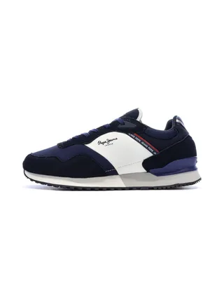 Baskets Marine/Blanche/Bleu Homme Pepe jeans Brit Road M 1
