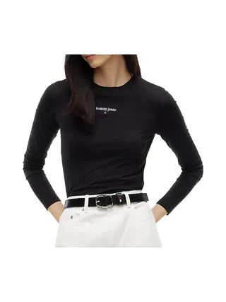 T-Shirt Manches Longues Femme Noir Tommy Hilfiger Classic 1