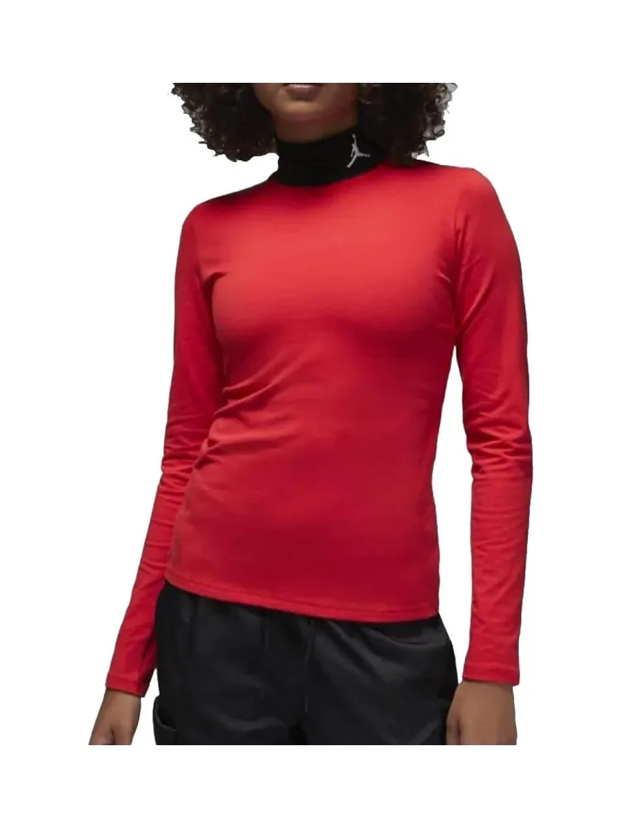 T-shirt Manches Longues Rouge Femme Nike Flight 2