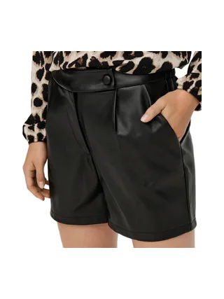 Short Similicuir Noir Femme JDY Amalie 1