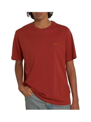 T-Shirt Rouge Homme Pepe jeans Contrast Connor 1