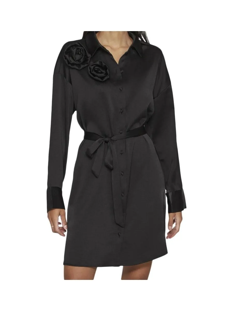 Robe Noir Femme Vila Vimedina Rose 2