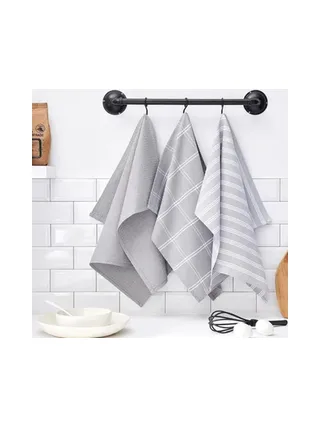 Lot De 3 Torchons Imprimé Gris Today Towels 2