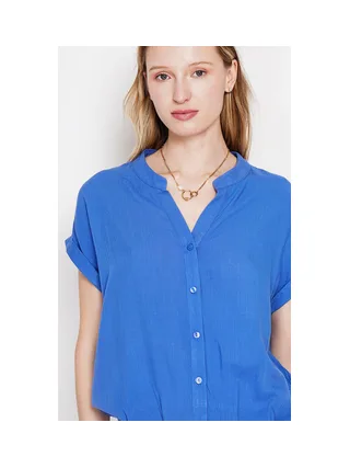 Chemise col tunisien boutonné devant 4