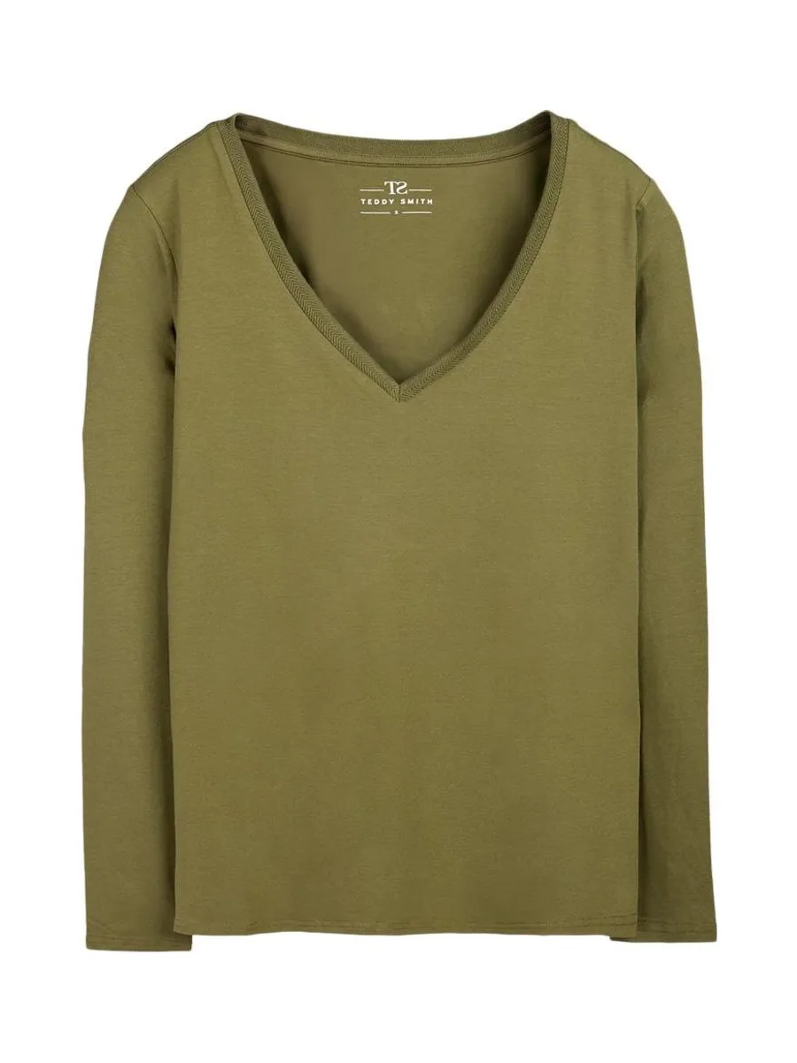 T-shirt Kaki Femme Teddy Smith Mianas 1