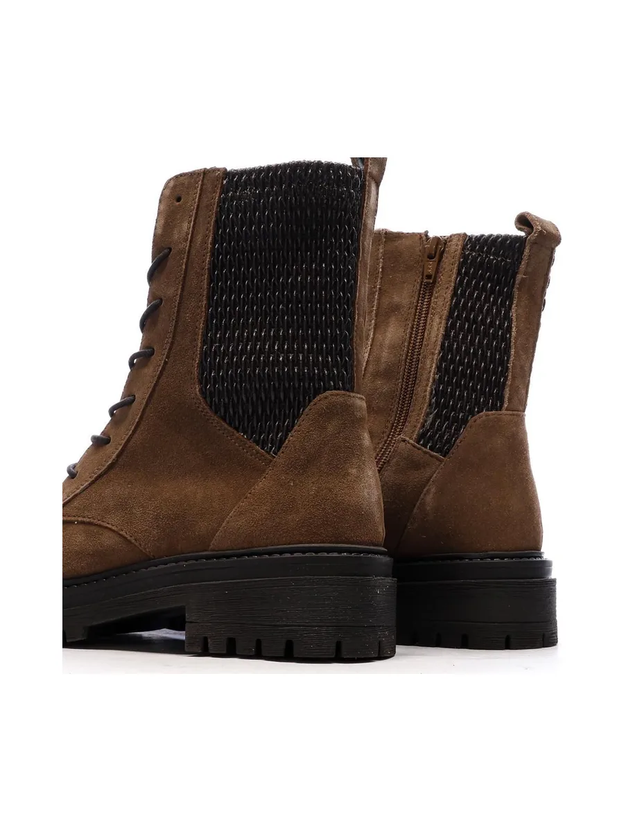 Bottines Marron/Noir Femme Geox Iridea 7