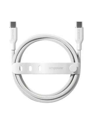 PanzerGlass empower™ by ® Racing 60W USB-C to USB-C Cable | USB 2.0 | 1.2M | Silver White USB cable 4