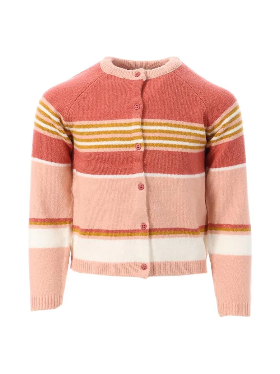 Gilet Rose à Rayures Fille EOM Ganon 1