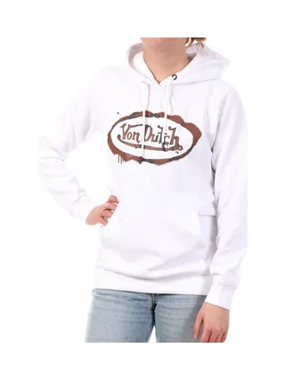 Sweat à Capuche Blanc Femme Von Dutch Uni Print 1