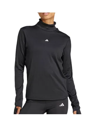 T-Shirt Manches Longues Noir Femme Adidas Cover 1