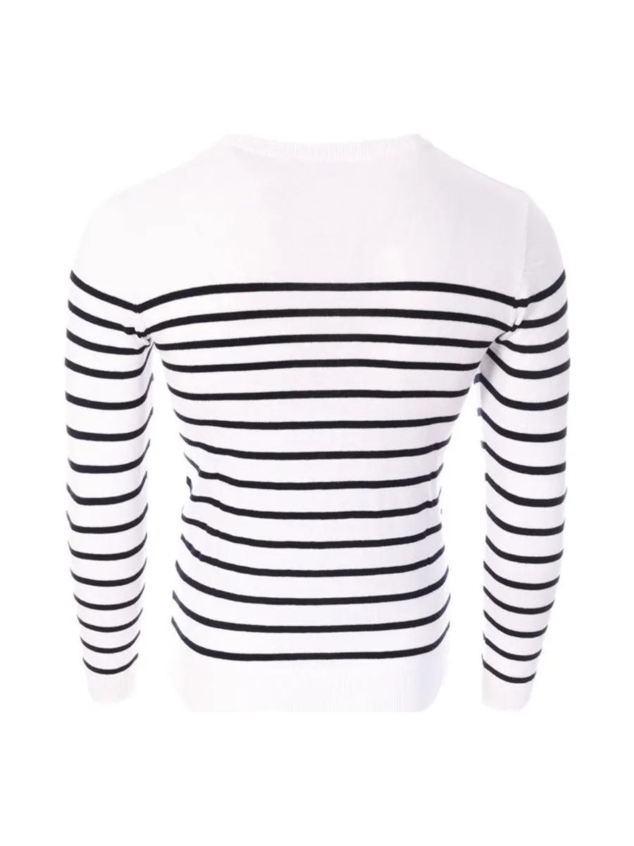 Pull Blanc/Marine Homme Redskins Marin 3