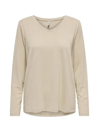 T-shirt Beige Femme Only Harly ML 1