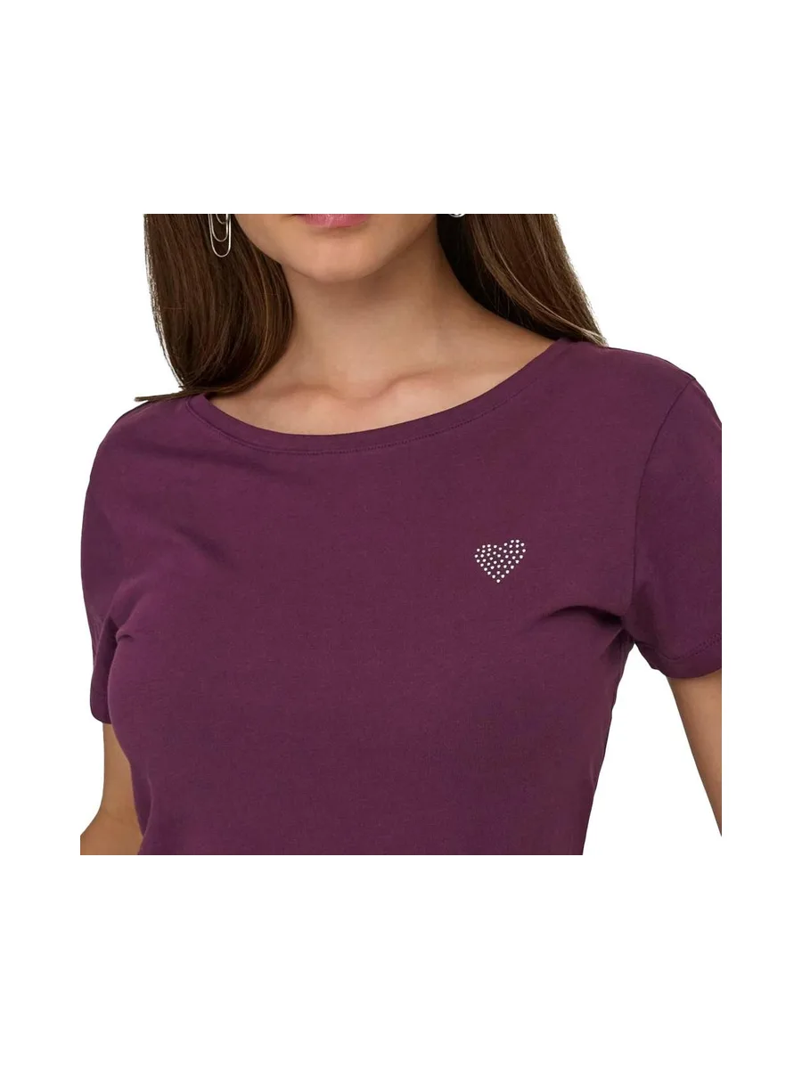 T-Shirt Violet JDY Femme Jdy Detail 4