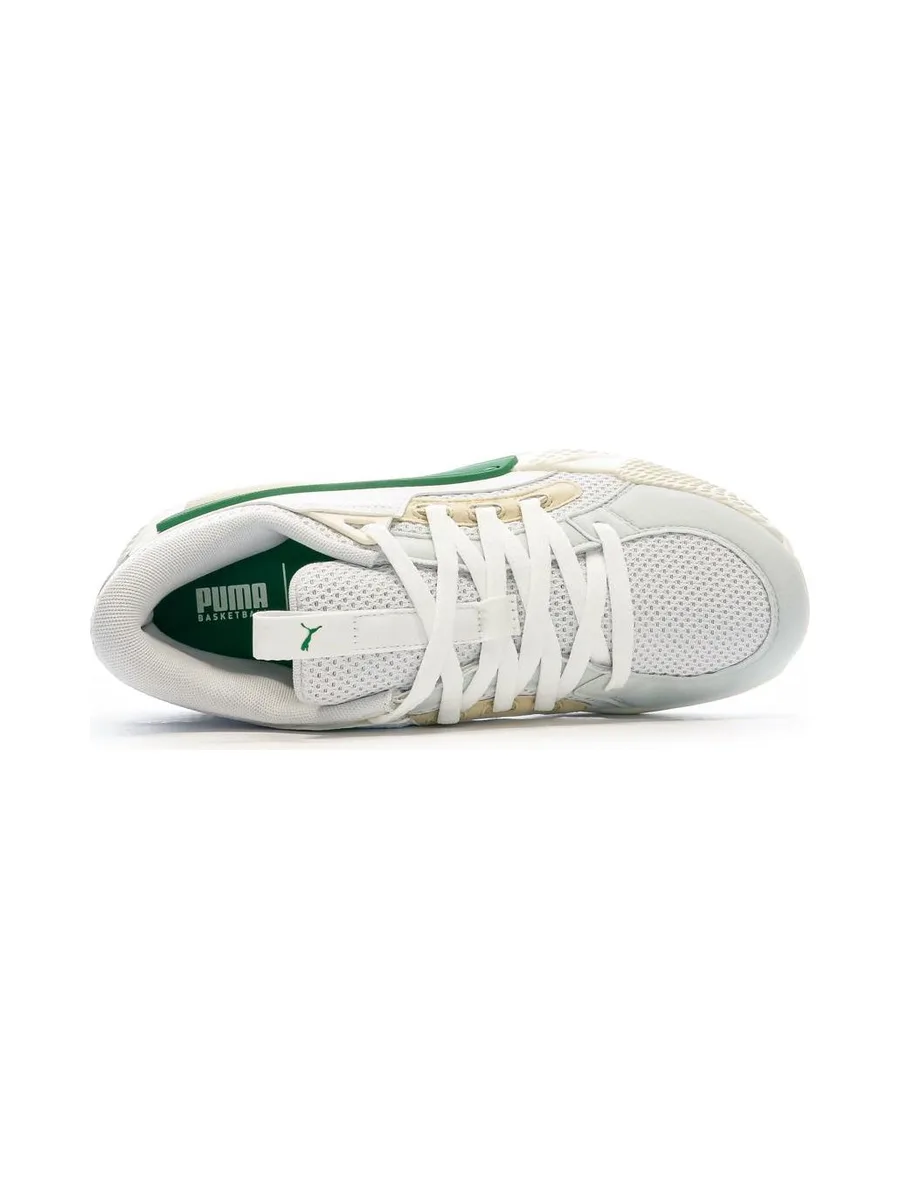 Chaussures de Basketball Blanc/Vert Homme Puma Court Rider 5