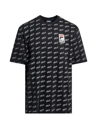 T-shirt Noir Homme Fila Flat Print 1