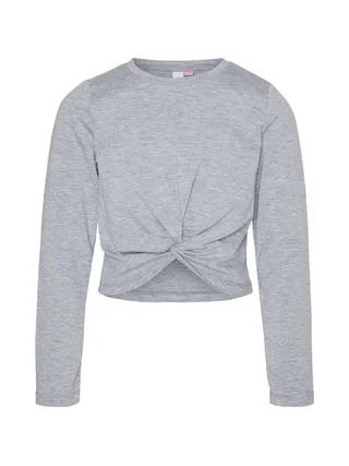 T-Shirt Manches Longues Gris Fille Vero Moda Vmjoy Knot 1