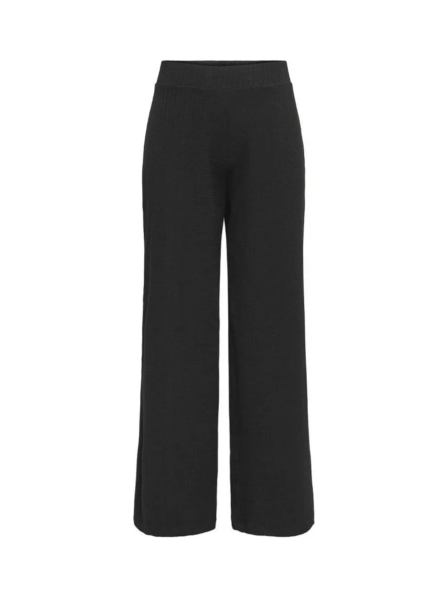 Pantalon Côtelé Noir Femme Only Wide Pant 2