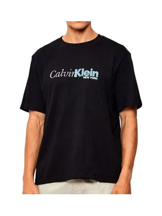 T-shirt Noir/Bleu Homme Calvin Klein Jeans Ss 20s Eu 1