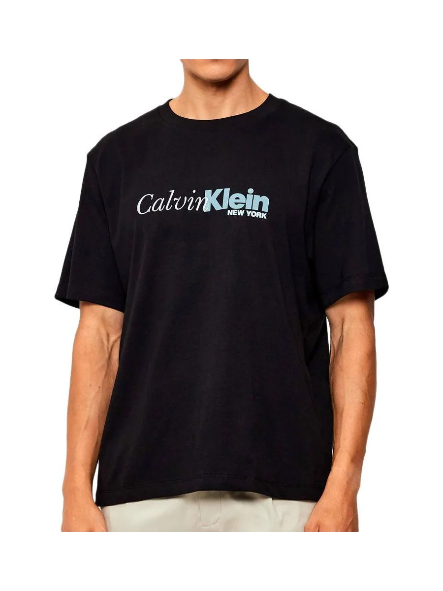 T-shirt Noir/Bleu Homme Calvin Klein Jeans Ss 20s Eu 2